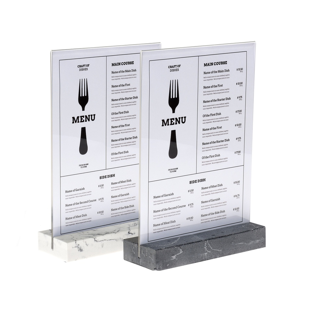 Kaarthouder A4 Polystone antraciet
