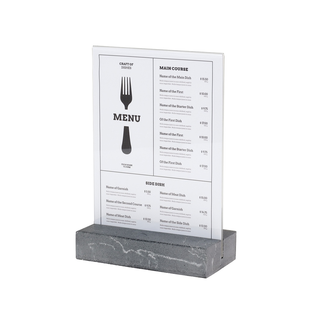 Kaarthouder A5 Polystone antraciet