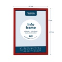 Infokader Zelfklevend set 2 stuks A3 rood