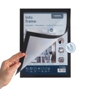 Infokader Zelfklevend set 2 stuks A4 zilver