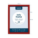 Infokader Zelfklevend set 2 stuks A4 rood