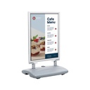 Stoepbord "swing click 59,4 x 84 cm met watervoet" - lijst 35 mm - waterbestendig