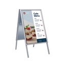 Stoepbord A1 "123 waterbestendig" - met kliklijst - frame 32 mm