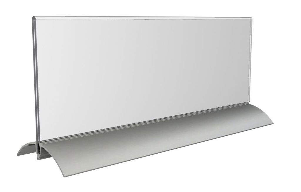 Tafelnaambordje 10,5 x 29,7 cm met T-standaard van aluminium
