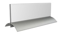 Tafelnaambordje 6,1 x 21 cm met T-standaard van aluminium.    