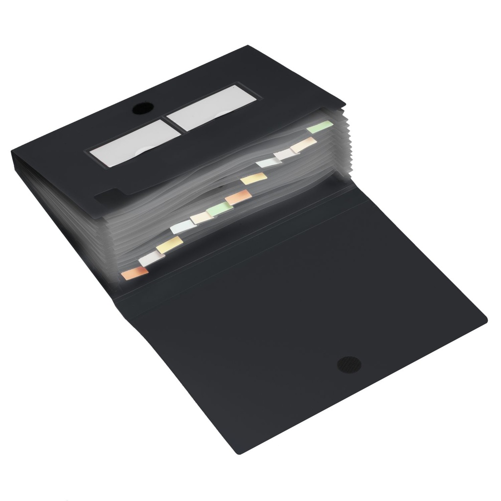 Documentenmap "12 tabs" - A4 - zwart