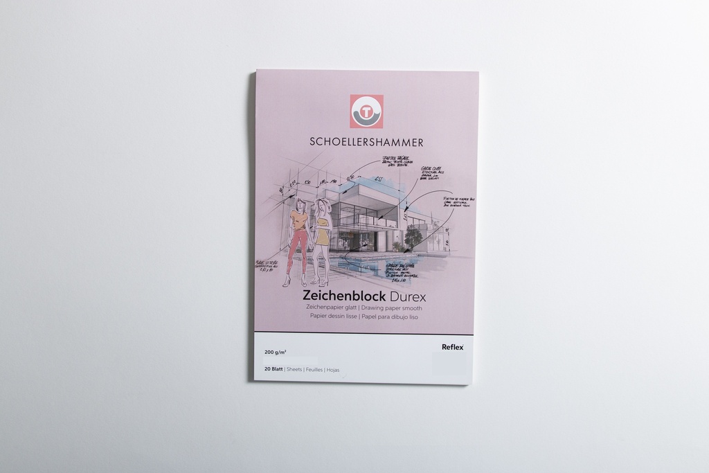 Tekenpapier schoellershammer "duria glad" - A3 - 200g/m2 - blok à  20 vel 