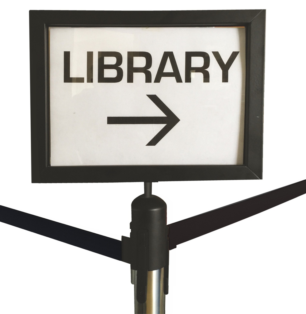 Informatiebord voor afzetpaal - zwart