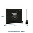 Krijtbord  "tafelmodel" - A4 - zwart houten voet - liggend