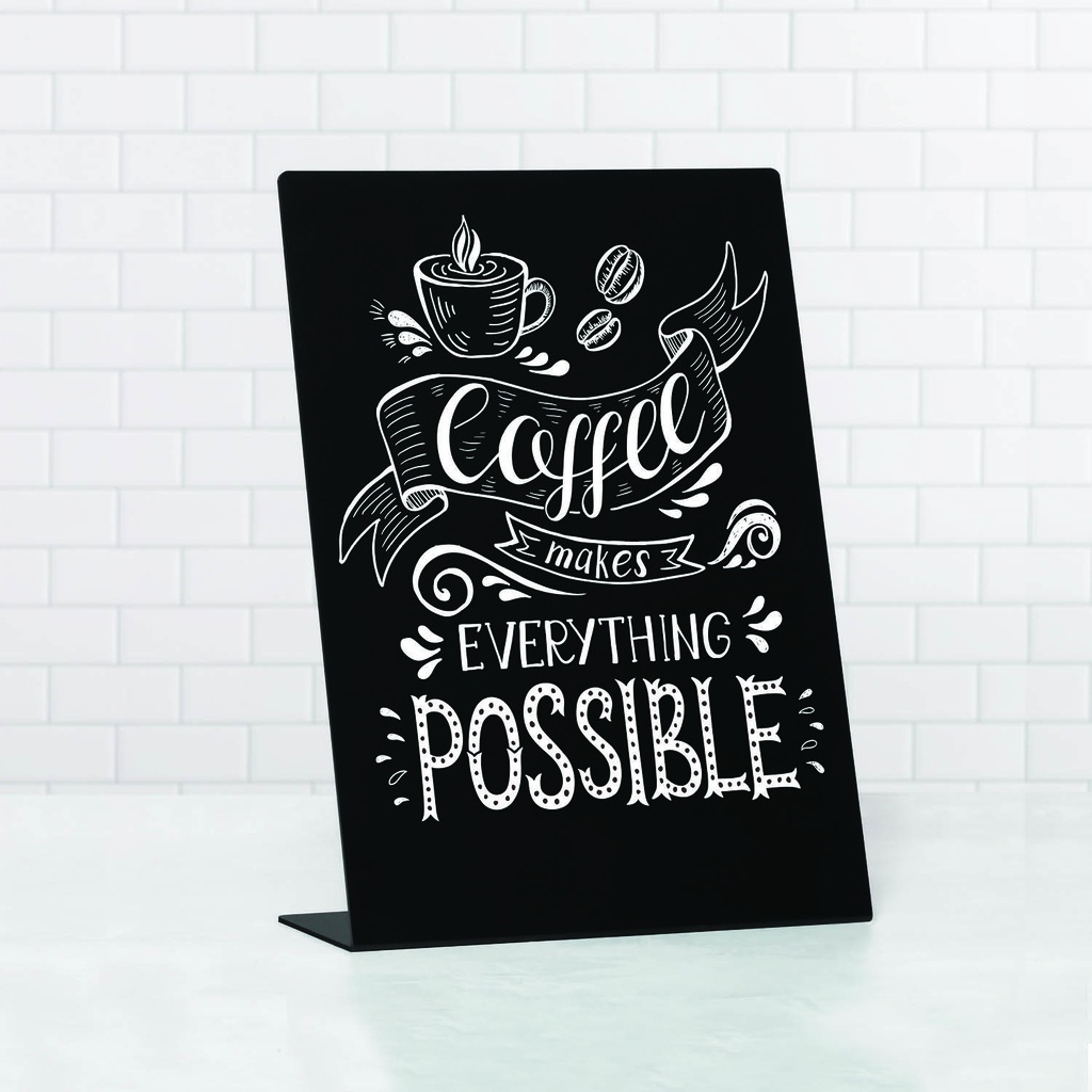 Krijtbord A4 "presentation met L-standaard"