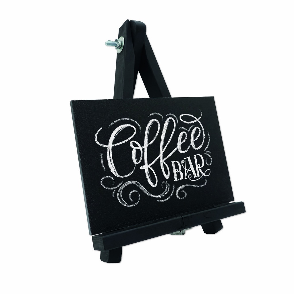 Krijtbord "mini met ezel" - zwart - 10 stuks