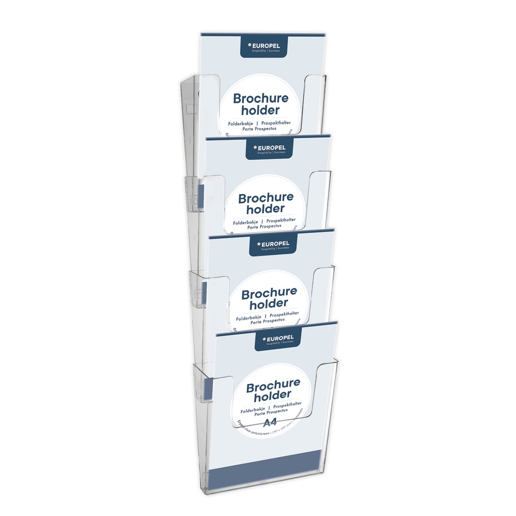 [350103-3 + Q506454-3] Folder bakjes - "4x formaat A4"- staand - koppelbaar