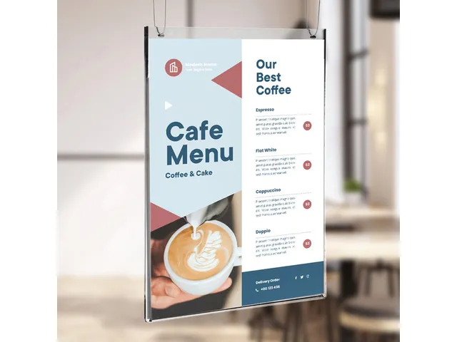 [350008-5 + Q506456-5] Posterhouder - "A3 staand model" - met ophangogen - per 5 stuks 