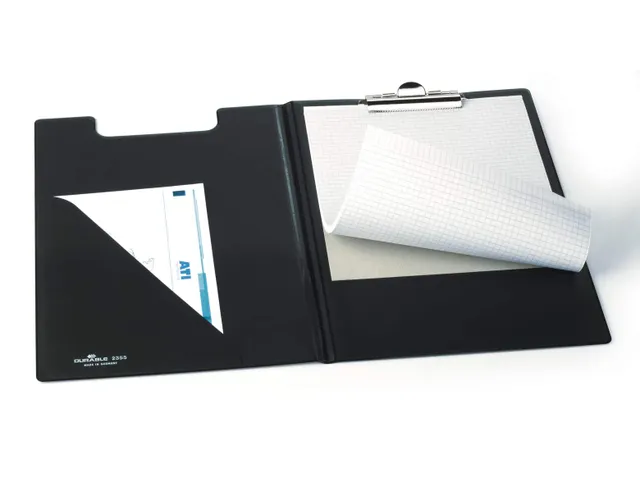 [Q316121-10] Klembordmap A4 -"durable" - kopklem en insteek - zwart