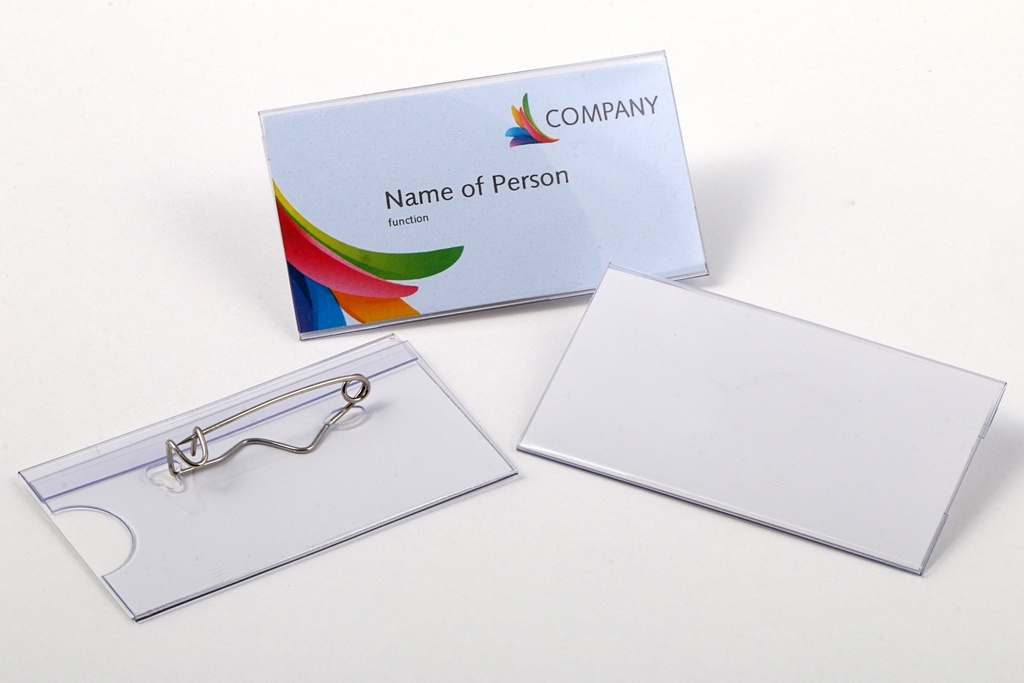 [121262-1] Badge "met speld" - 60x40mm - 24 stuks