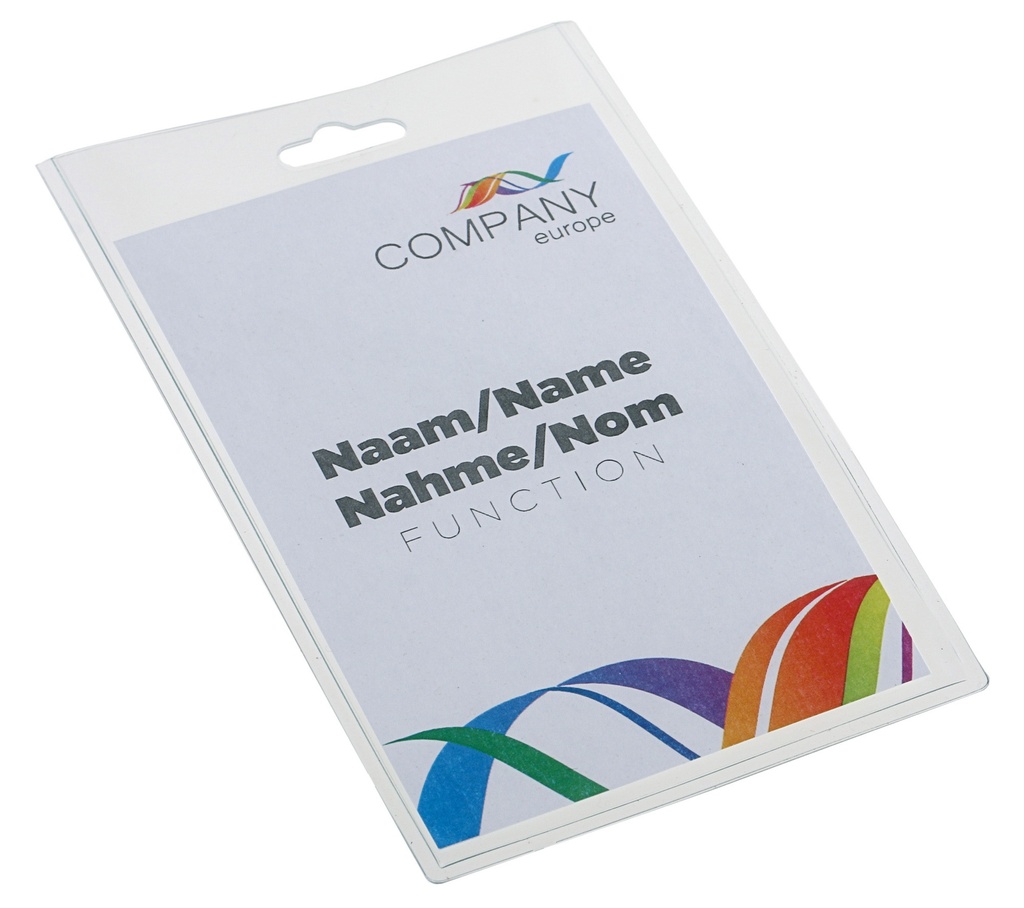 [121292-1] Badge / Pashouder "gesloten" - 60x90mm - 24 stuks