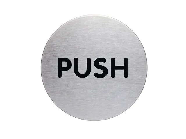 [BD490065] Infobord pictogram "push" - 65mm