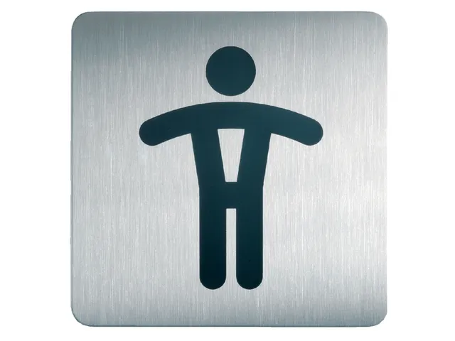 [Q921411] Infobord pictogram "wc heren" - 15x15cm