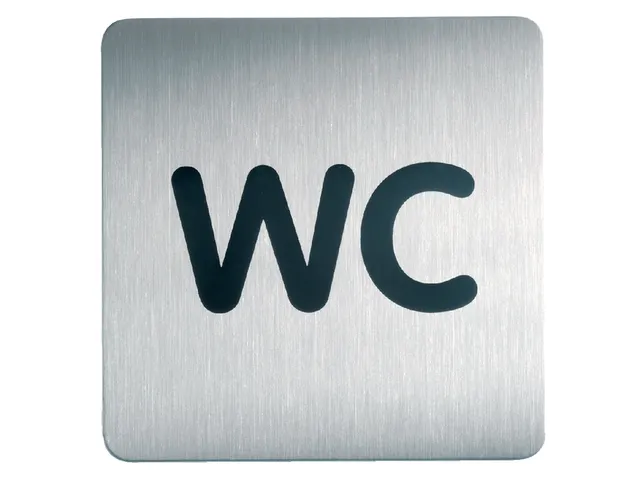 Infobord pictogram "wc" - 15x15cm