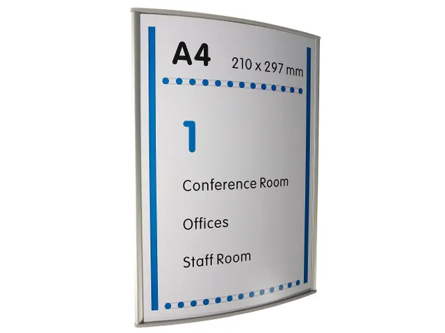 [M-BMCOA4ST] Deurbordje A4 -"premium line"- gebogen