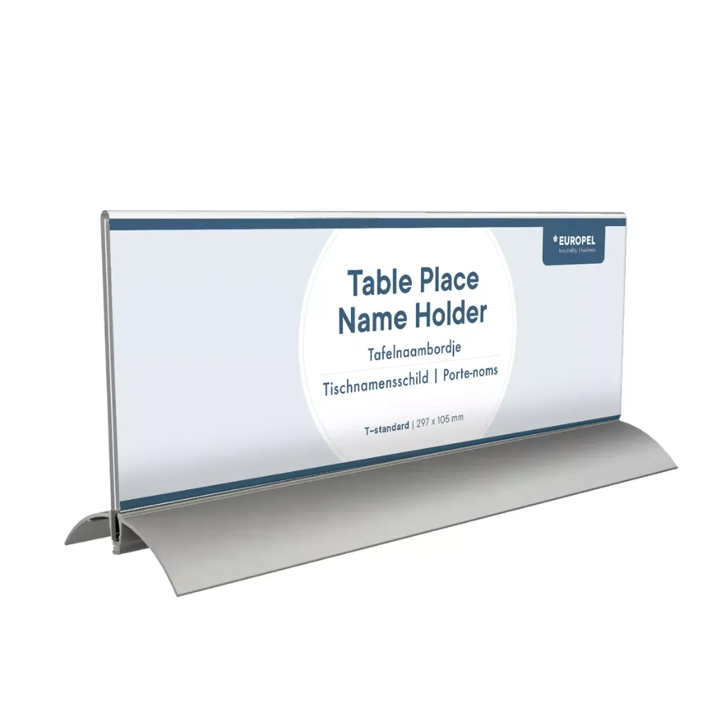 Tafelnaambordje "105 x 297 mm aluminium" - T-standaard