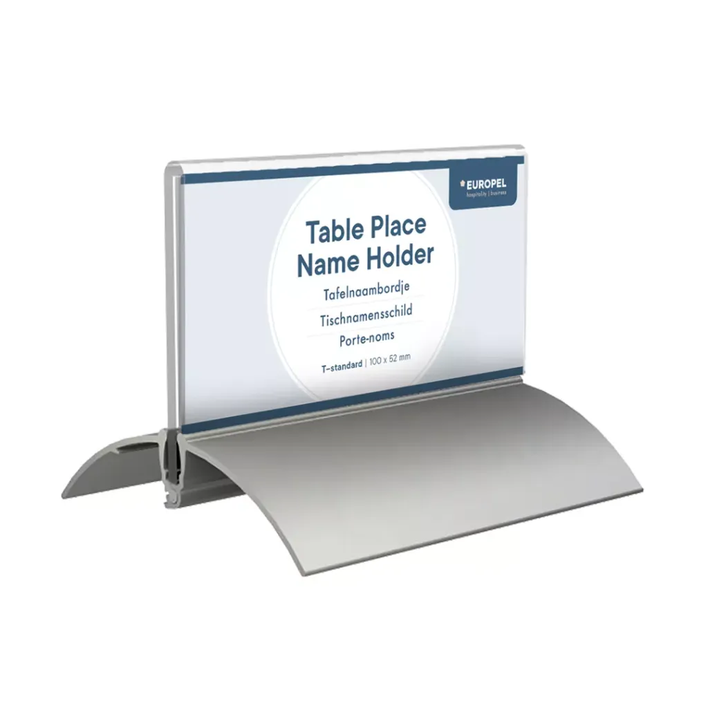 Tafelnaambordje "52 x 100 mm aluminium" - T-standaard