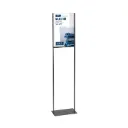 Informatie standaard - A3 - zwart metaal - acryl bord