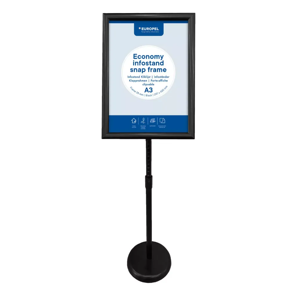 [355048] Informatie standaard "economy" - kliklijst - A3 zwart