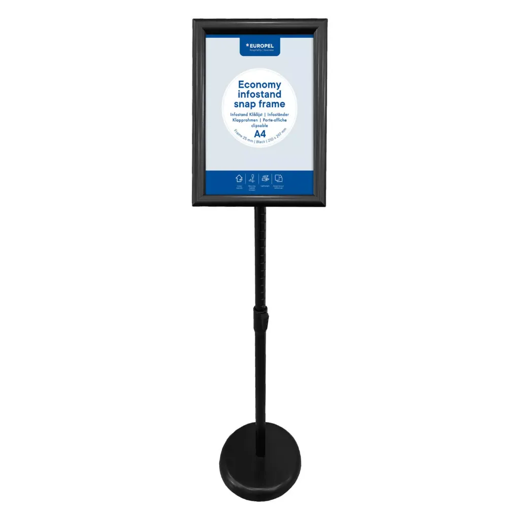 [355049] Informatie standaard "economy" - kliklijst - A4 zwart