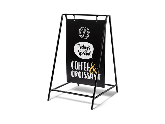 [ZPSW50x70] Stoepbord krijt "industrial swing" - 50 x 70 cm" - zwart