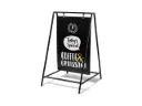 Stoepbord krijt "industrial swing" - 50 x 70 cm" - zwart