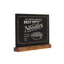 Krijtbord A4 "tafelmodel liggend" - dennenhouten voet