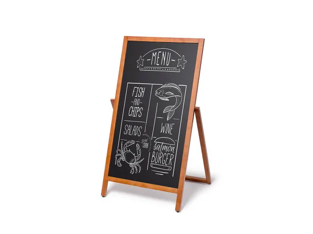 Stoepbord "type twist 55 x 105 cm" - strandhout naturel
