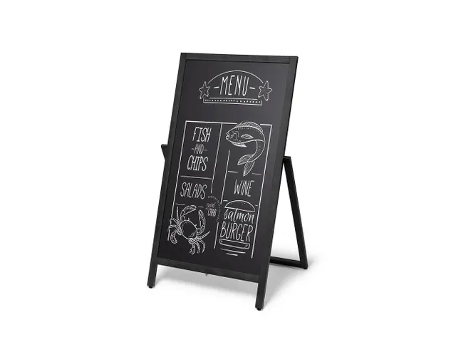 Stoepbord "type twist 55 x 105 cm" - strandhout zwart