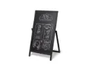 Stoepbord "type twist 55 x 105 cm" - strandhout zwart