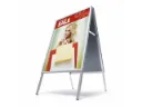 Stoepbord "design click  50 x 70 cm" - lijst 25 mm - zilver