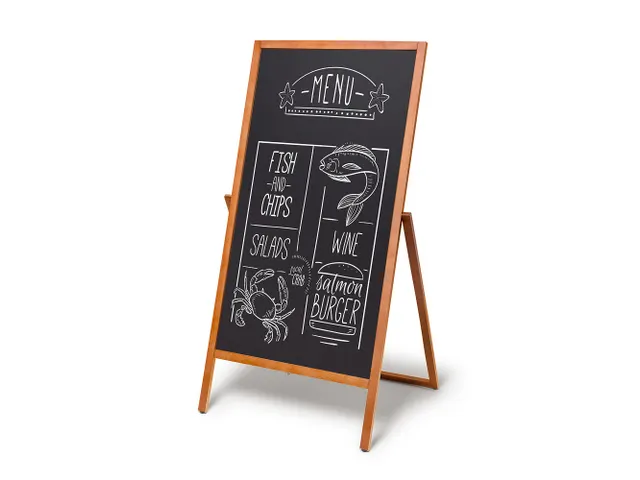 Stoepbord "type twist 68 x 140 cm" - strandhout naturel