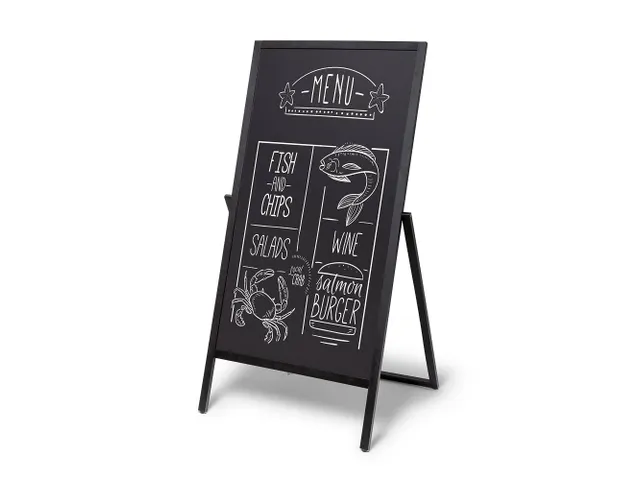 Stoepbord "type twist 68 x 140 cm" - strandhout zwart