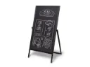 Stoepbord "type twist 68 x 140 cm" - strandhout zwart