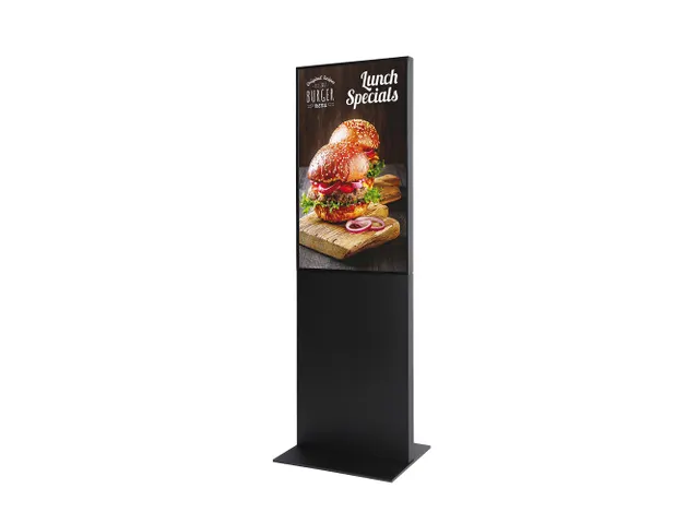 Stoepbord "digitale totem met 43" samsung scherm - zwart