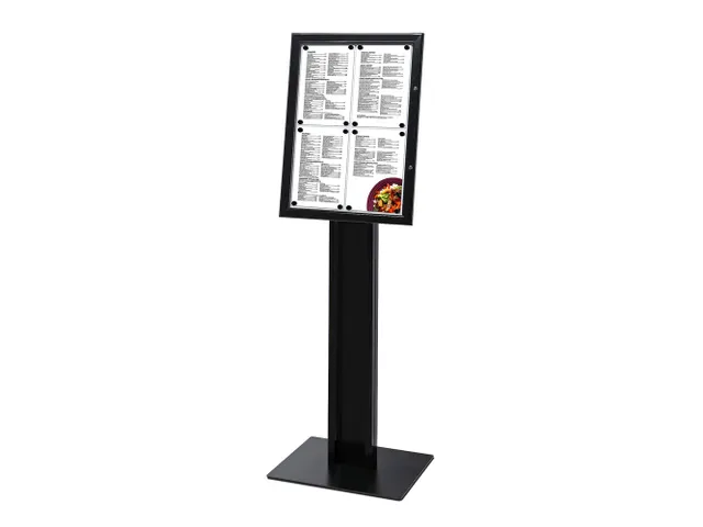 [SDD-SCZNPOLE4XA4C9005] Vitrine "type 4x A4 op standaard" - binnengebruik