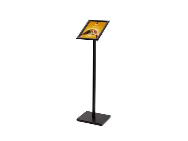 Menustandaard "design standaard 21 x 29,7 cm" - rechte hoeken - zwart
