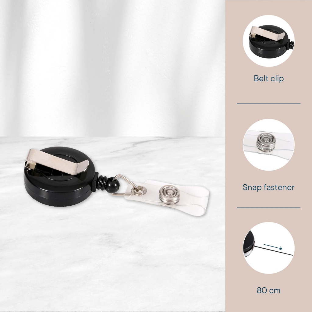 [121281] Afrolmechanisme - "met kunststof strip" - zwart - per 50 stuks