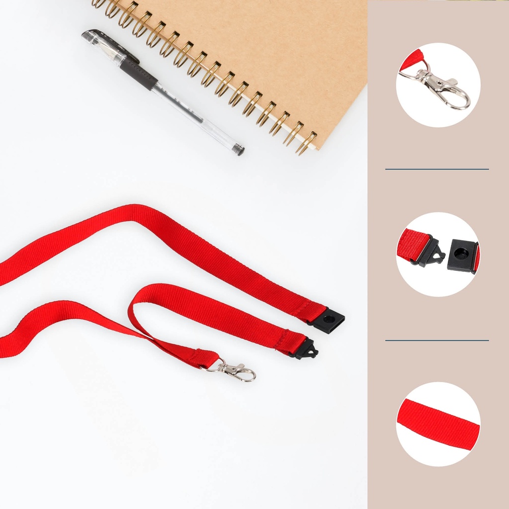 [121276] Badgekoord "rood" - 20 stuks