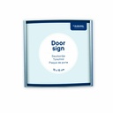 Deurbordje "123" - 15x15cm - zilver