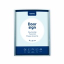 Deurbordje "123" - 15x20cm - zilver