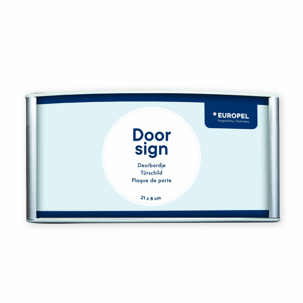 [355505] Deurbordje "durodoor" - 21x8cm - zilver - per 3 stuks