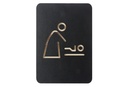 Pictogrambord "baby" - kleur zwart