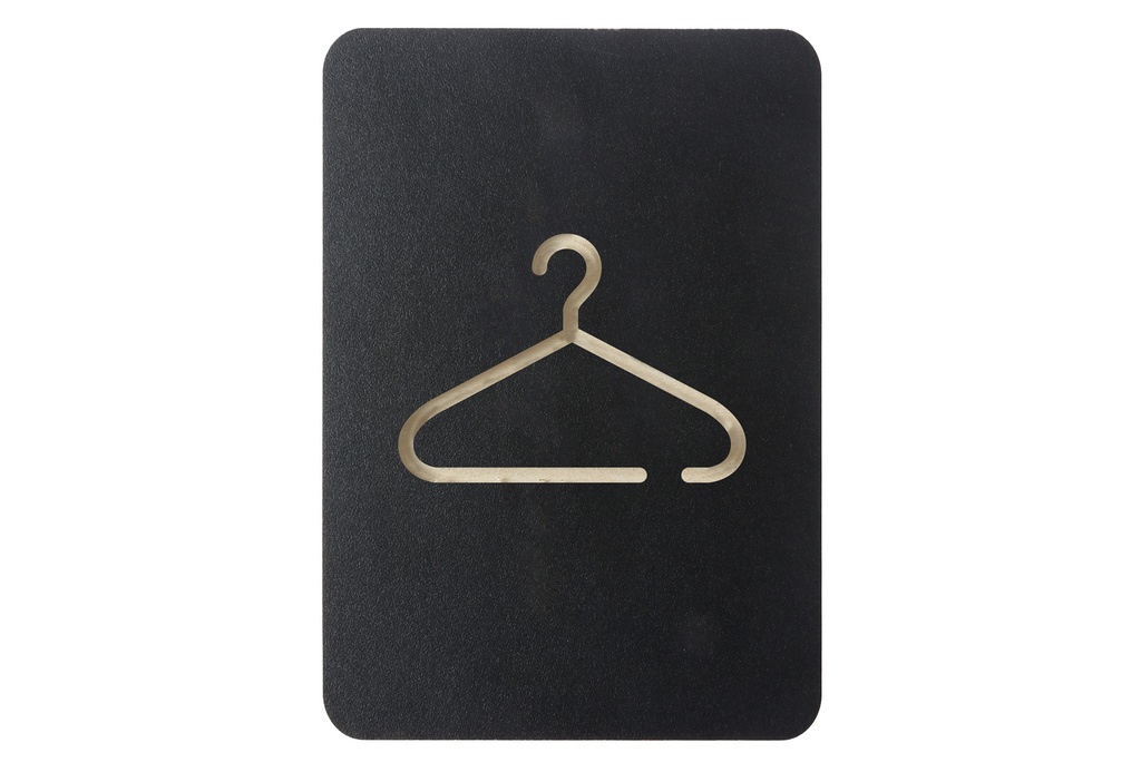 Pictogrambord "garderobe" - kleur zwart