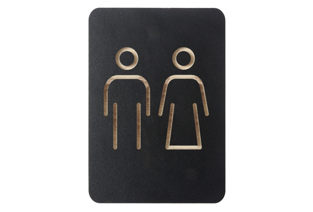 Pictogrambord "man/vrouw" - kleur zwart
